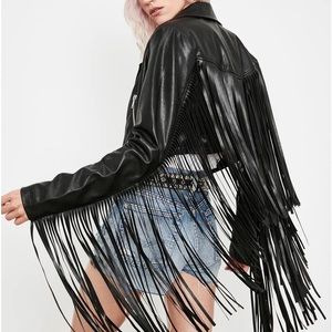 Hateful Ace Fringe Moto Jacket